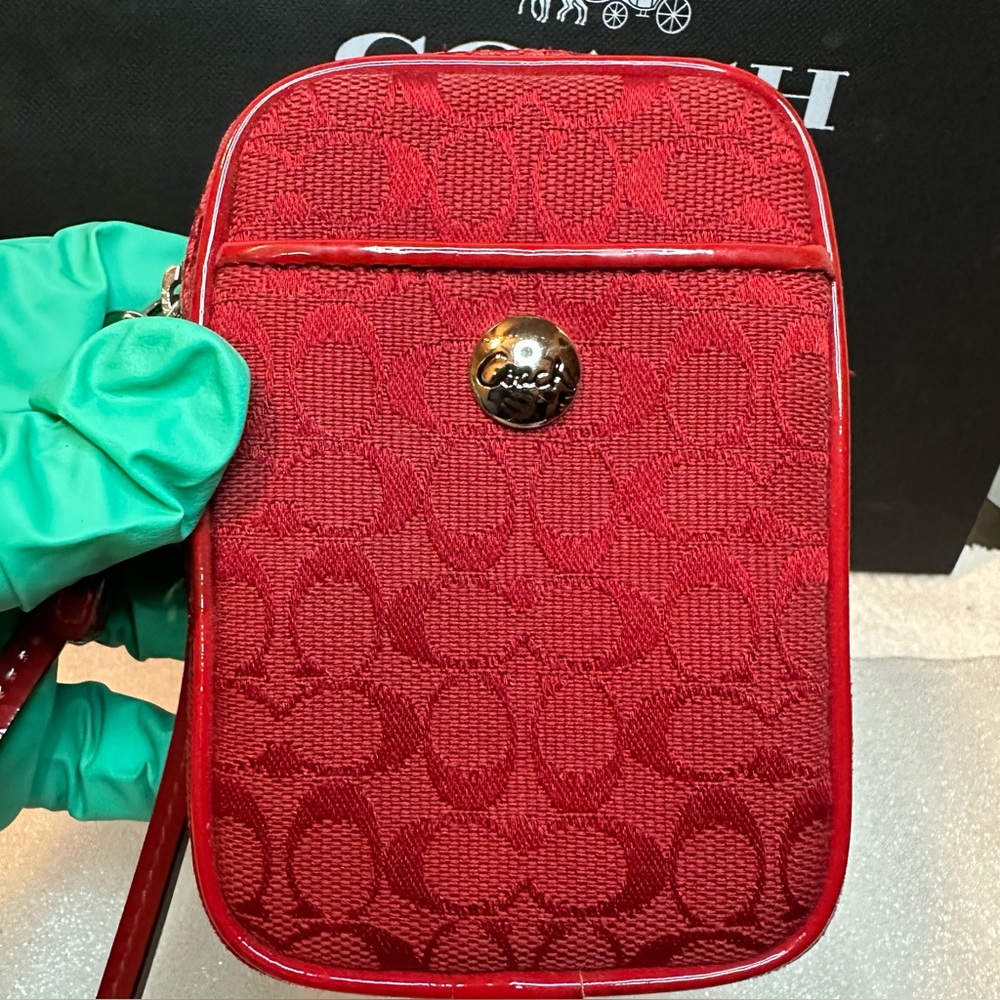 Coach Mini Bag in Vibrant Red - Picture 3 of 11